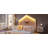 Twin Floor Bed With High Rails, Wooden Montessori Bed With Light-809475559-809475552