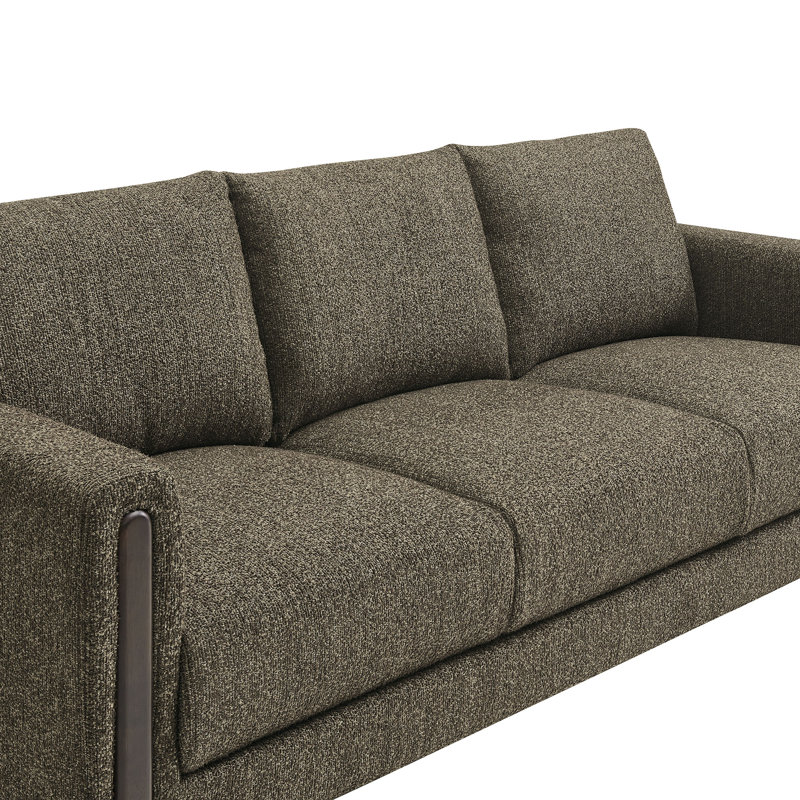 Hawken Boucle Fabric Sofa, Antique Espresso, Antique Espresso