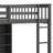 Solid Wood Full Size Loft Bed With 8 Open Storage Shelves, Built-In Ladder And Full-Length Guardrails-697164768
