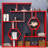 Swenson 52.7" H x 52.7" W Geometric Bookcase-345211423