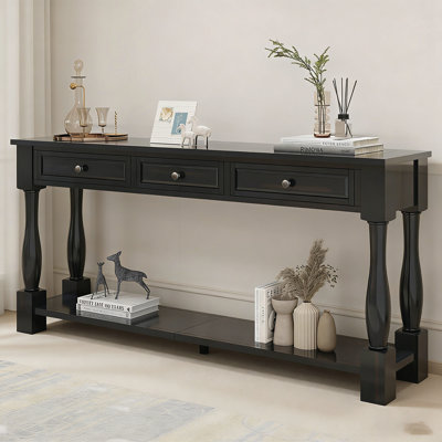 Longue console avec tiroirs et tablette pour le rangement de l'entrée, du couloir et du salon