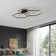 Vitolds 3-Light 40.2" LED Flush Mount Unique with Remote Control