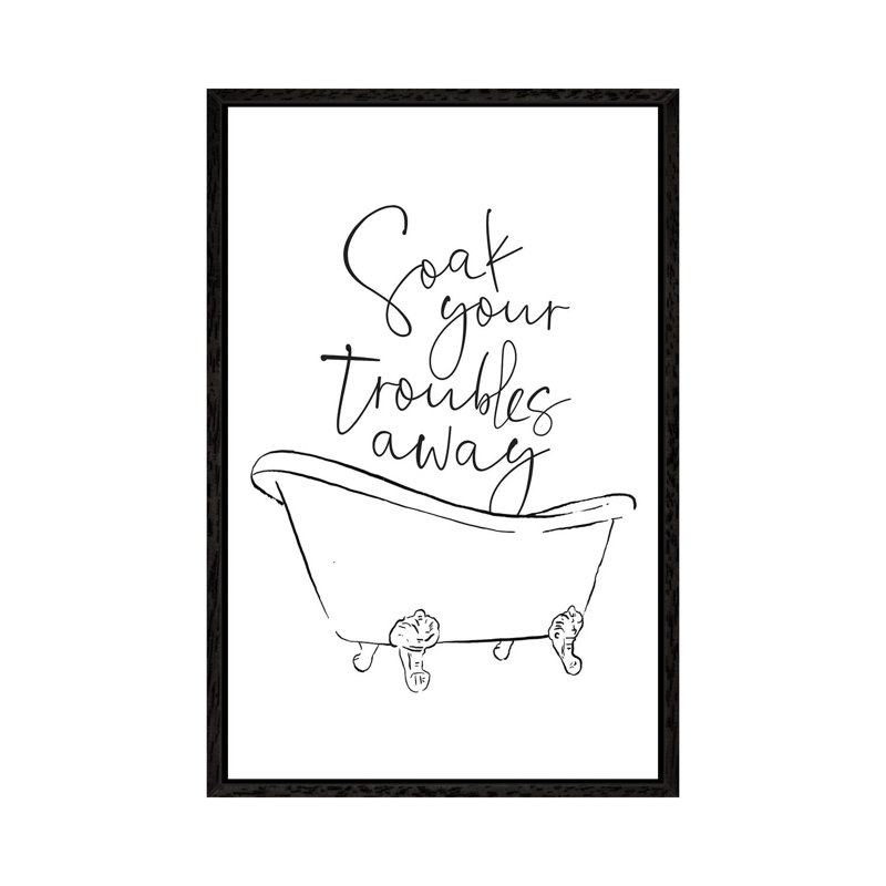 Soak by Mlli Villa - Print on Canvas, Black Framed, 101.6cm H x 66.04cm W x 3.81cm D
