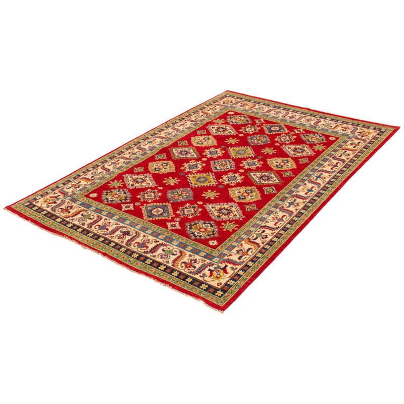 Tapis unique en laine noué à la main 6 pi 7 po x 9 pi 9 po nouvel âge Oberto
