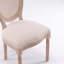 Chaise de salle à manger à structure française en bois massif avec dossier en rotin