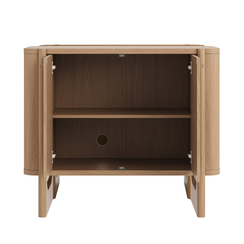 Buffet décoratif Mid-Century, Chêne brut, 2