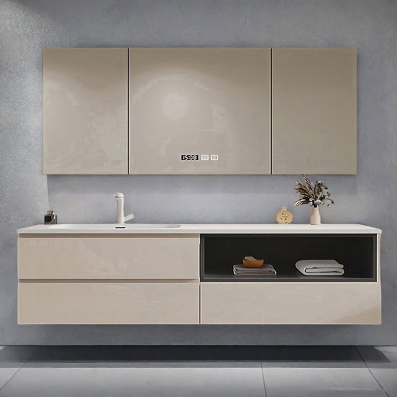 Modern minimalist style bathroom cabinet, 70.86"
