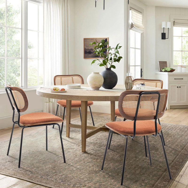 Antera Upholstered Dining Chair, Orange