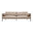 Madylyn 84" Wide Square Arm Sofa in Fabric with Black Metal Legs-641831752