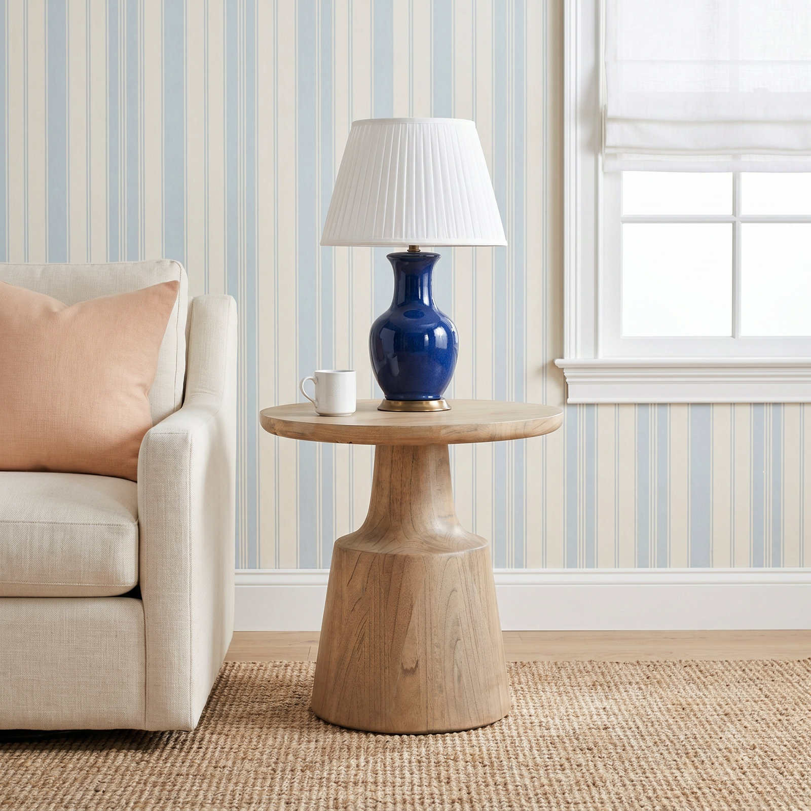 Rhys 24" End Table, Pumice