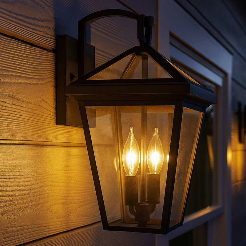 Alford Place 2 - Bulb Outdoor Wall Lantern, Museum Black, 17.5" H x 10" W x 11.3" D