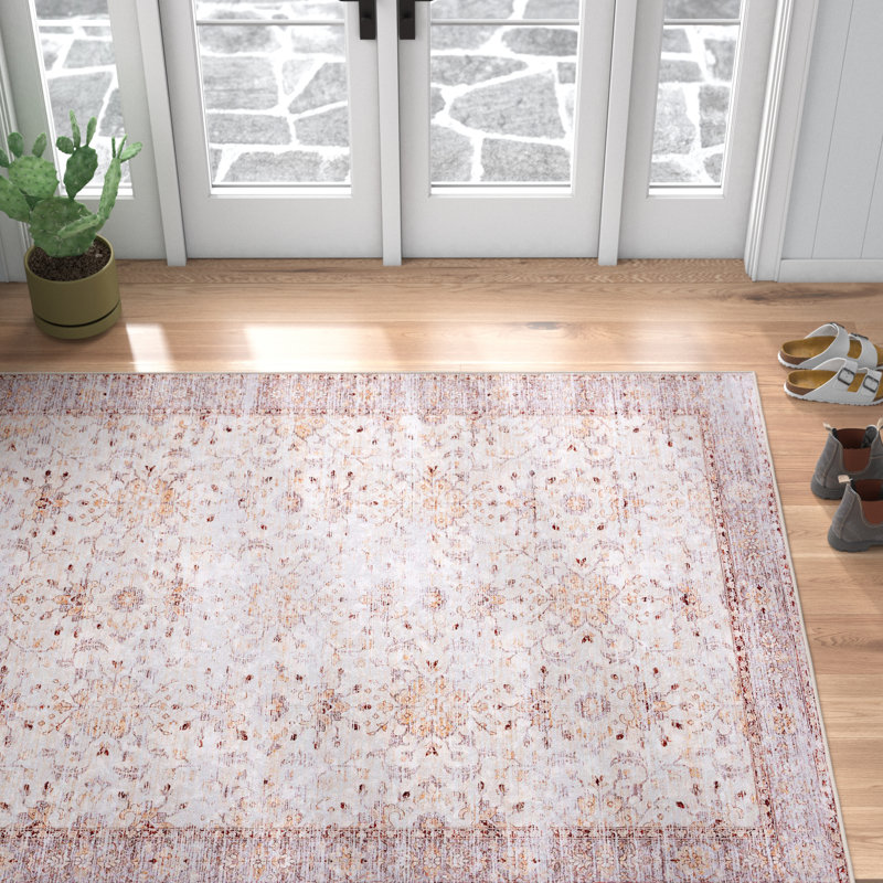 Ziebarth Oriental Beige Area Rug, Rectangle 6' x 9'