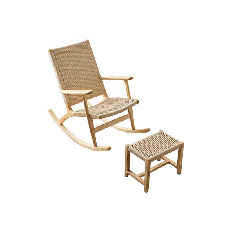 Chaise berçante simple en bois massif