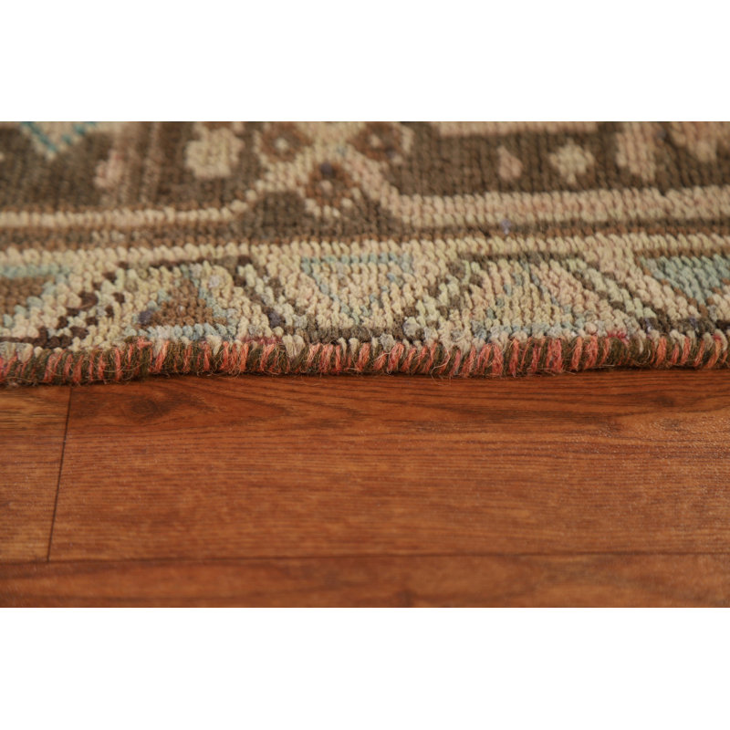 Tapis persan Heriz noué à la main 10 x 13 po