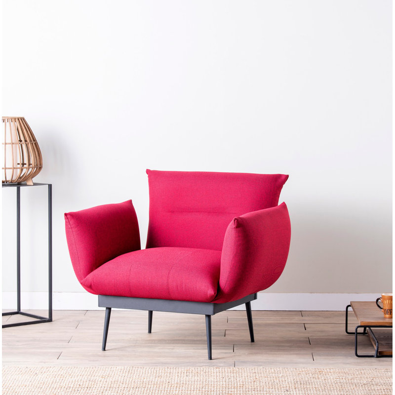 Fauteuil l 35,43 po Althrop, Rouge foncé