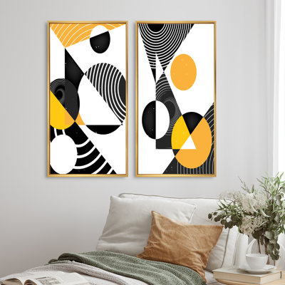 «Retro Abstract Colorful Colorful I», ensemble de 2 impressions