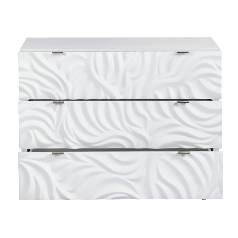 Commode d'appoint blanche 3 tiroirs
