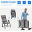 Ensemble de 2 chaises de patio pliantes en tissu textilène