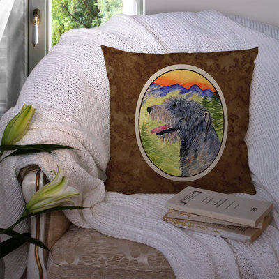Irish Wolfhound Reversible Throw Pillow