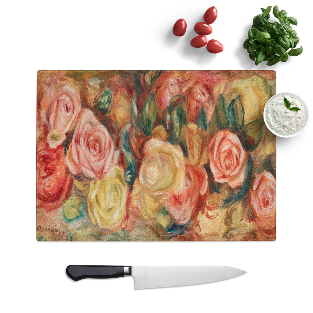 Roses by Pierre-Auguste Renoir Chopping Board