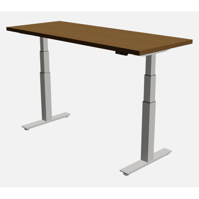Bureau debout à hauteur ajustable Jessiah, Blanc de designer, H 29 po x l 58 po x P 29 po