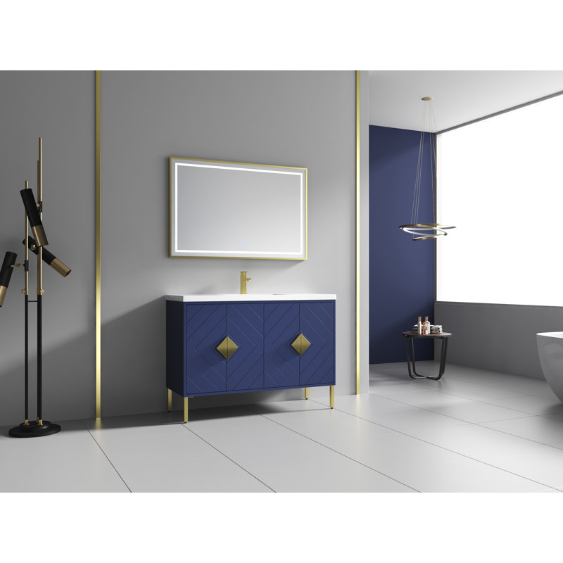 48'' Single Bathroom Vanity with Acrylic Top