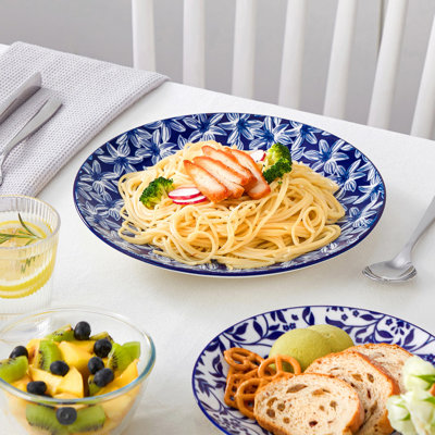 Ensemble de 6 grandes assiettes en céramique Fadeelah, ensemble de 6 grandes assiettes rétro de 10,25 pouces pour la cuisine