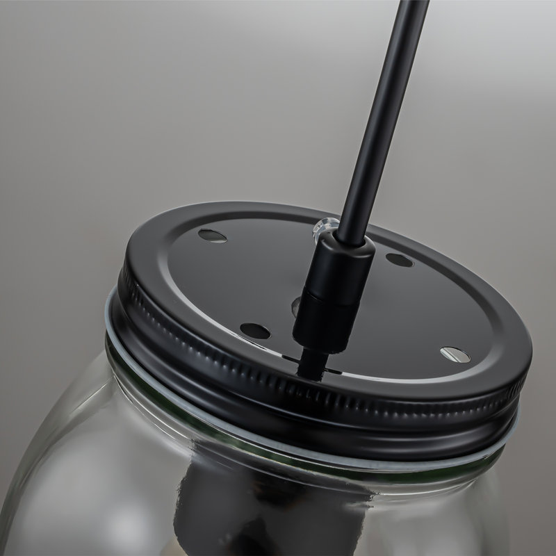 Camelot 2 - Light Matte Black Jar Pendant