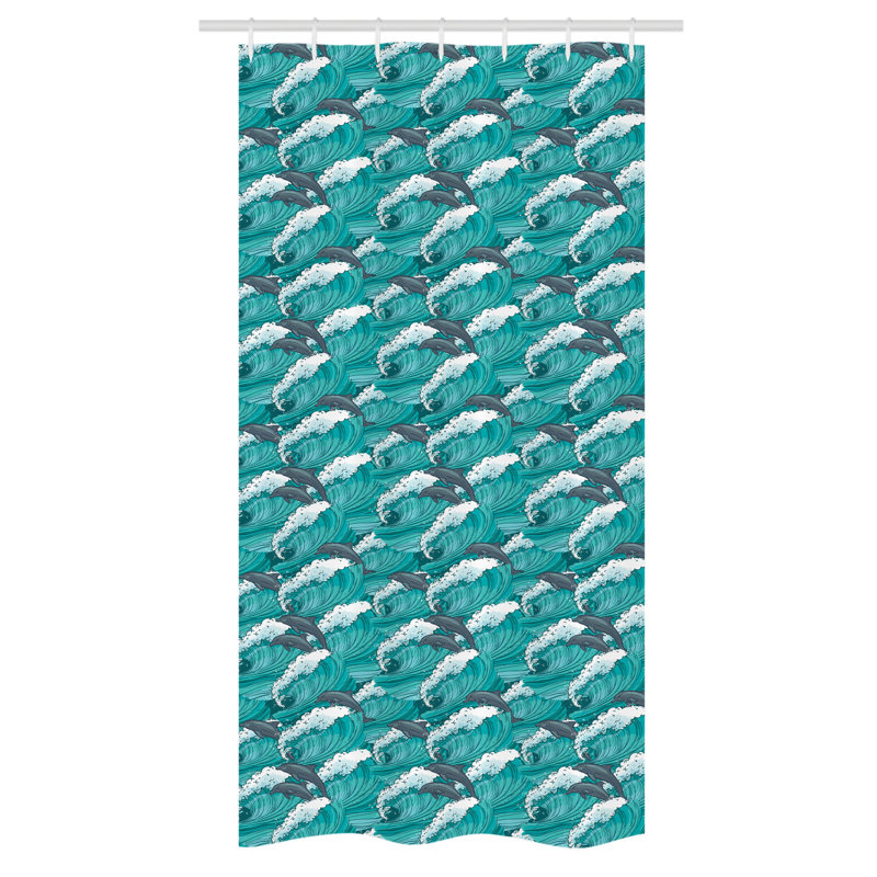 Evanthia Shower Curtain with Hooks Included, 72" H x 36" W