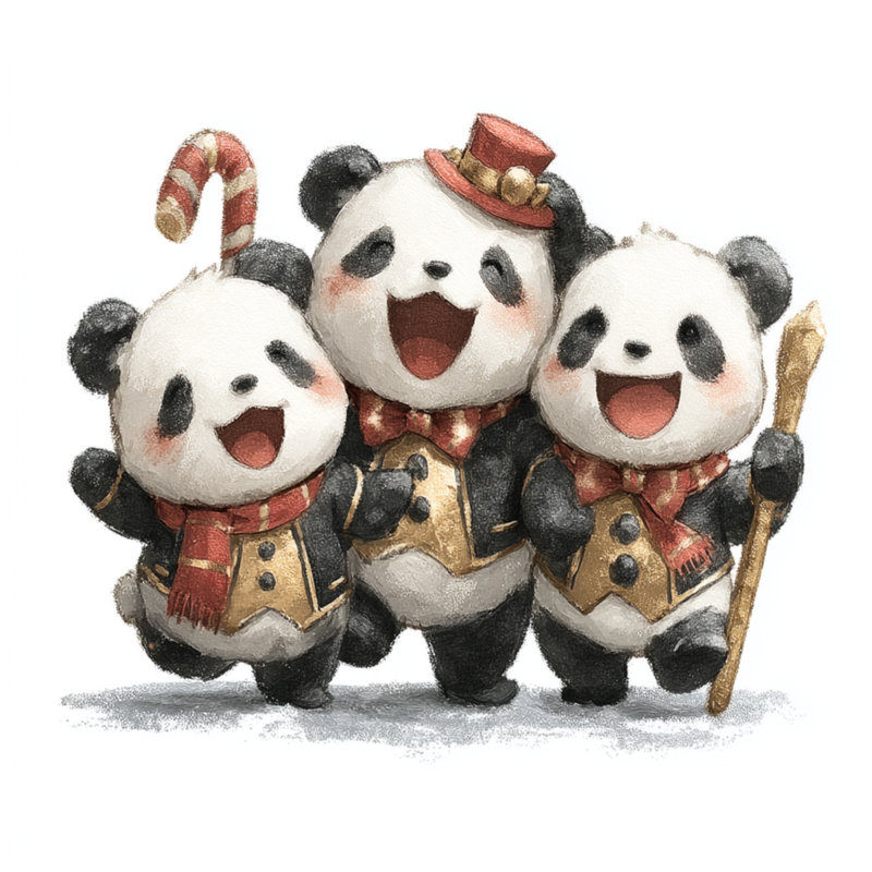 Mignon rideau de douche Panda Trio, L 70 po x H 93 po