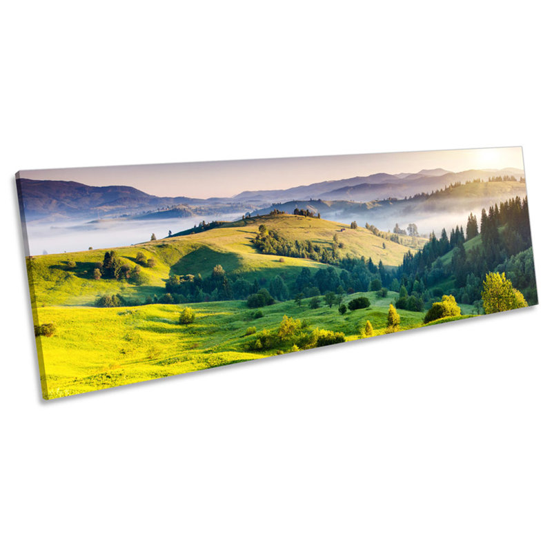 Countryside Landscape - Wrapped Canvas Panoramic Print, 30.48cm H x 91.44cm W x 2cm D