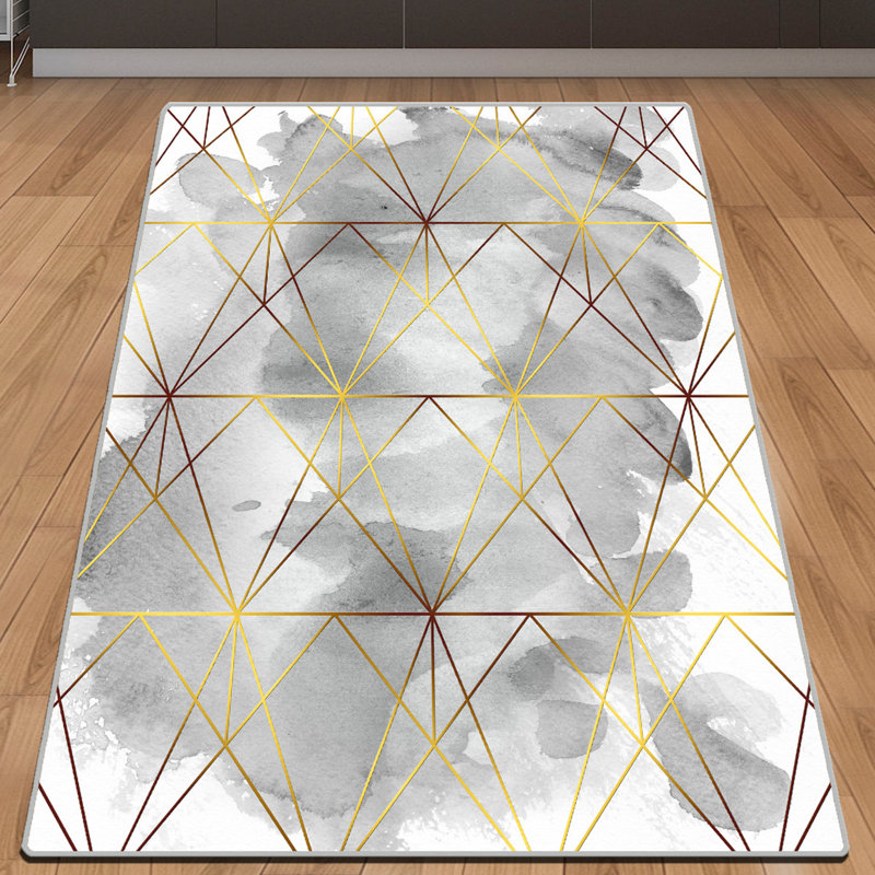 Durable Hall Carpet (4.9 x 6.6 ft), 100% Polyester, 0.4 in Pile Height | Antibacterial, Non-Slip Underside, Machine Washable at 86°F | Perfect for High Traffic Areas, Easy Care & Stylish Home Décor