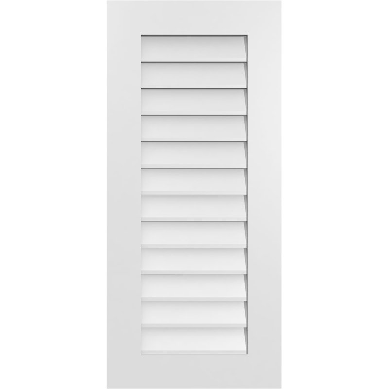 Vent à pignon rectangulaire en uréthane non-fonctionnel, H 40 po x l 18 po x P 1 po