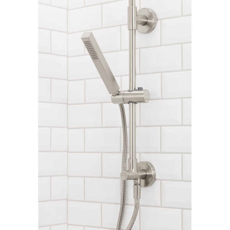 Kubos Full Handheld Shower Head, Brushed Nickel, 2.5 GPM