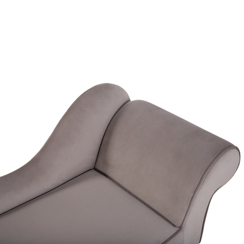 Ava Upholstered Chaise Lounge, Left Hand, Taupe