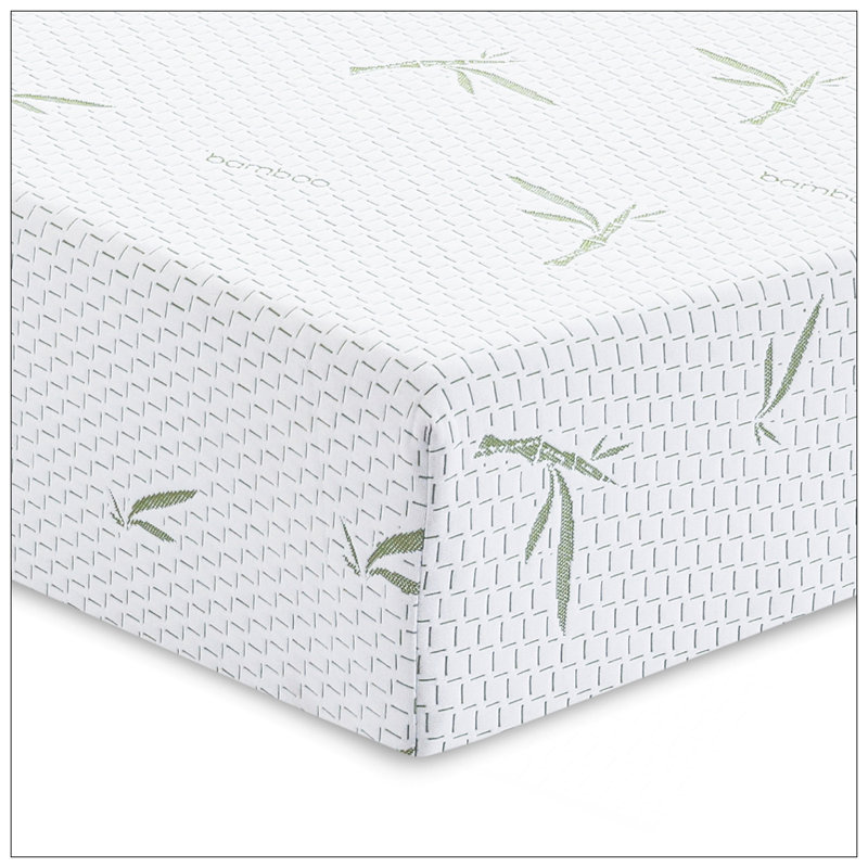 8-Inch Dual Layer Memory Foam Mattress With Rayon From Bamboo Infused Cover, Twin