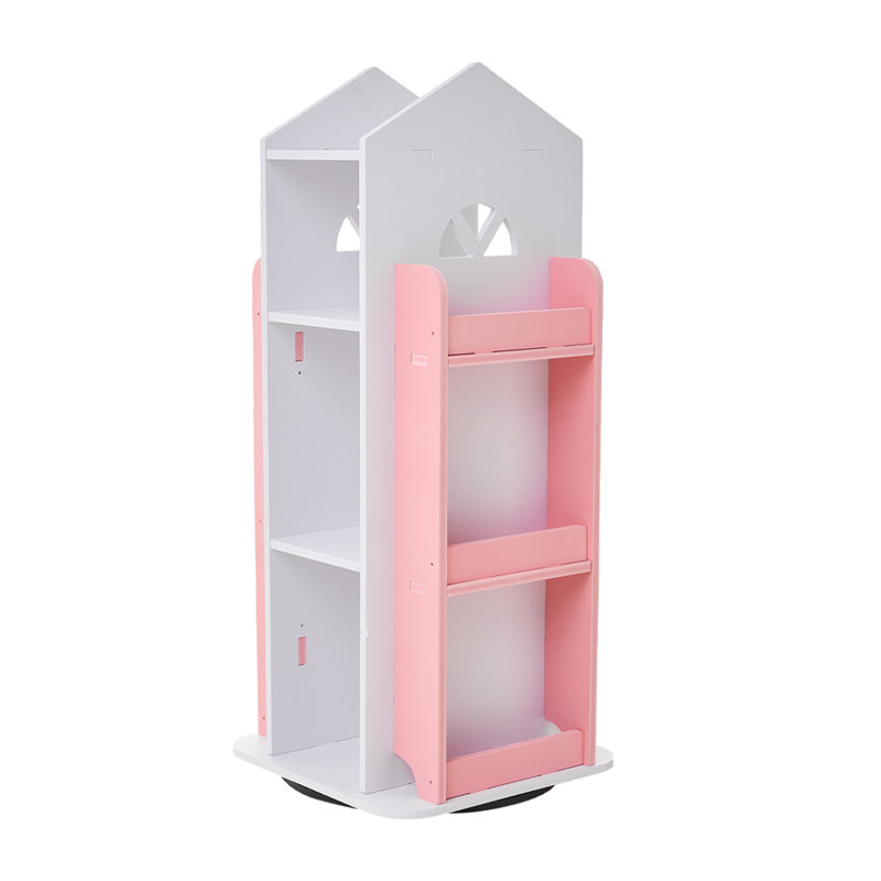 72cm H x 31cm W Floating Shelf Bookcase, White/Pink