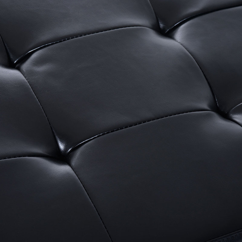 Banc de rangement pour chaussures Vanwagoner, Noir, noir, noir, noir