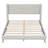 Queen Size Corduroy Platform Bed With Headboard-633384851