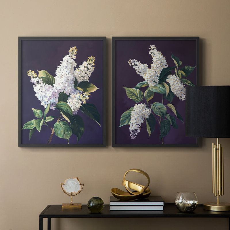 Série FLORAL CCXLV - reproduction encadrée de qualité supérieure - prête à être accrochée - aucun clou requis - aucun clou requis