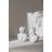 9” Tall White Ceramic Female Bust Statue, Transitional Goddess Sculpture, for Living Room, Entryway, Office, or Centerpiece Display