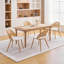 Faux Leather Rattan Back Dining Chairs-8919310