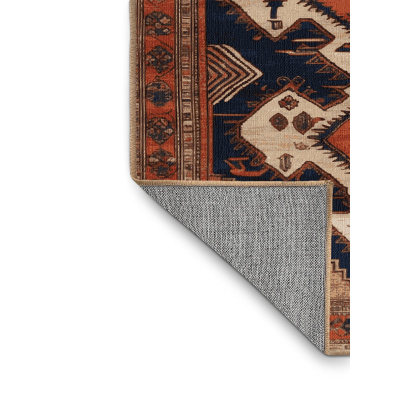 Tapis brun lavable à la machine, Carré 7 pi