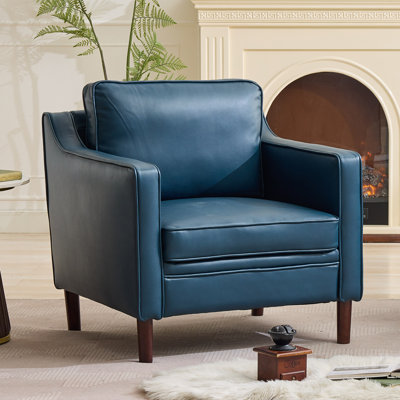 Chaise en similicuir souple moderne l 32 po Azriah