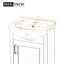 Ensemble de meuble-lavabo sur pied 20 po avec lavabo en céramique, ensemble de meuble-lavabo simple autoportant avec porte à fermeture douce-1585344903