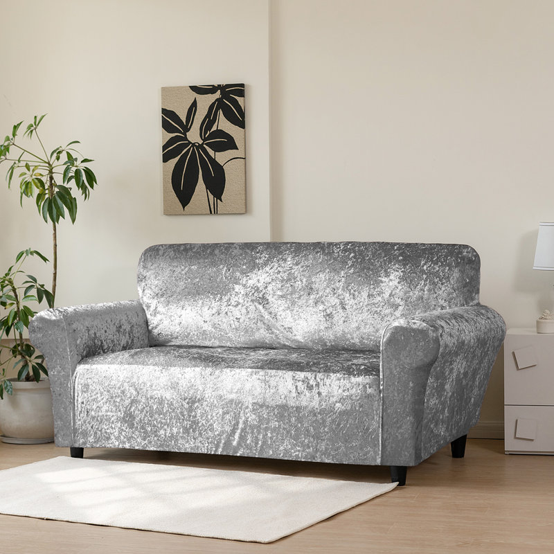 Sofa Slipcover, 85cm H x 240cm W, Silver