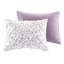 Édredon double / grand couleur prune avec imprimé métallique brillant et charme Pintucks pour un lit lumineux