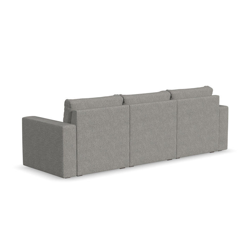 Flex Upholstered Modular Wide Arm Sofa, Dark Gray, 34" H x 111" W x 37" D