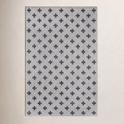 Umbria Striped Geometric Outdoor Rug
