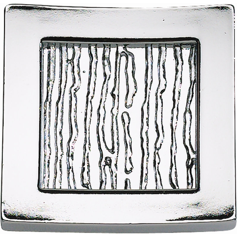 Primitive 1 1/2" Length Square Knob, Polished Chrome